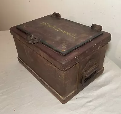 Rare Antique Hand Painted Heavy 50 Lbs. Eastlake Cast Iron Strong Box Money Safe • $674.99