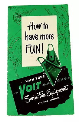 1952 OWEN CHURCHILL SWIM FINS Voit Swim Fun Equipment Brochure Spearfishing Tips • $32.99