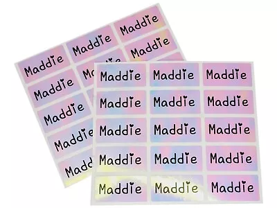 Pink Hologram Stick On Name Labels X51 Great For Equipment Stationary & More • £4.89