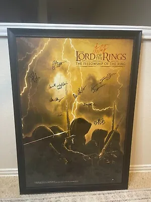 RARE 2001 Framed Lord Of The Rings FOTR 11 Autographs Poster • £3213.21