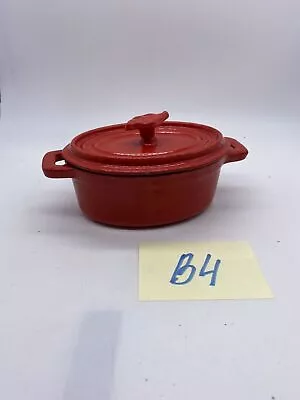 Small Enameled Cast Iron Dutch Oven Red • $64.99