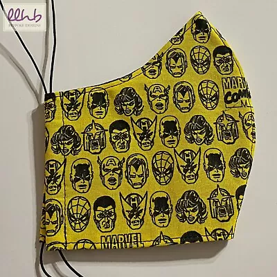 New Fabric Cloth Face Mask Washable Adult XL Size Marvel Comic Faces Wolverine • $8