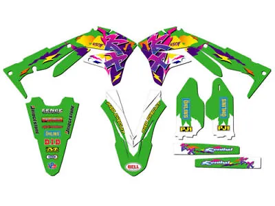 2016-2018 KX 450 F THROWBACK Green Senge Graphics Kit Compatible With Kawasaki • $148.49