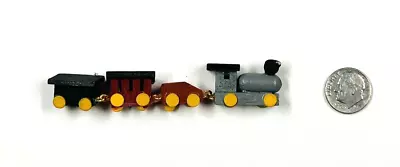 Miniature Wood Train Set Handcrafted Collector's Miniature • $3.99