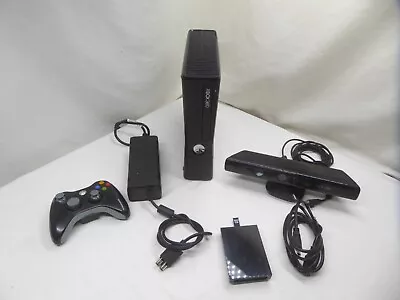 Microsoft Xbox 360 S 500GB Black Console With Kinect • $145