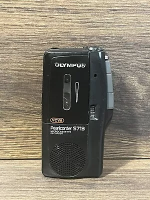 Olympus Pearlcorder S713 Handheld Microcassette Voice Recorder TESTED WORKS • $26.95