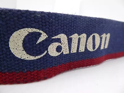 Genuine Original Canon EOS  Camera Neck Strap  Blue Mostly + Red At Bottom • £6.99