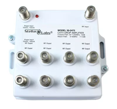 Coax Splitter: 8 Way 54-1000Mhz  Amplified  Powered • $78.79