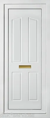 White Full Height Upvc Door Panel (kensington Inverted Solid ) Cut To Size Free • £160