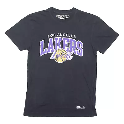 MITCHELL AND NESS Los Angeles Lakers Mens T-Shirt Black USA S • £5.99