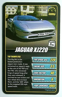 £1.99 • Buy 1 X Single Swap Card Car Jaguar XJ220   _SC21