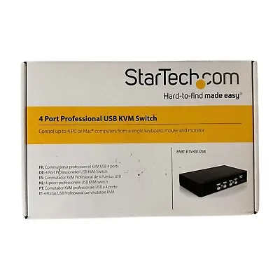 StarTech 4-Port Professional USB KVM Switch (SV431USB) - Open Box - SEE DESCRIP. • $22.99