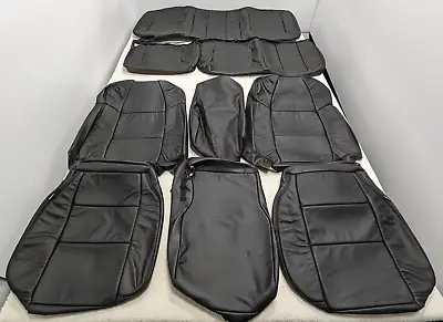 For Ford F250 F350 Super Cab 2001-2007 Black Interior Leather Seat Covers DH66 • $699