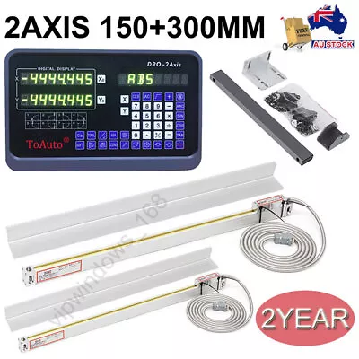 6  & 12  Linear Scale 2 Axis DRO Digital Readout 150mm+300mm Scales Full Kit AU • $245.47