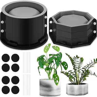 2 Pack Silicone Concrete Planter Mold Large Concrete Planter Mold Concrete S... • $72.66