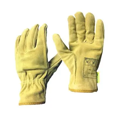 £15.59 • Buy Heat Resistant Leather  Mig Welding Work Gloves One Size 24cm Length YLW