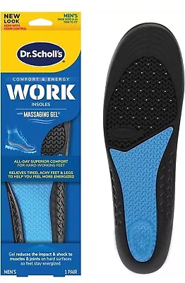 Work All-Day Superior Comfort Insoles With Massaging Gel Men 1 Pair Trim To Fit • $16.95