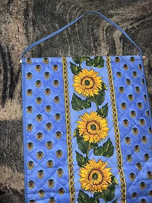 Vent Du Sud Hanging Bread Holder~sac A Pain~blue & Sunflowers  • $45