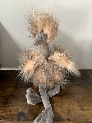 $22.99 • Buy Jellycat Odette Ostrich 20  Soft Plush Stuffed Toy Animal NEW ODE20 Pink Gray