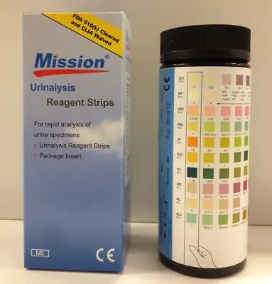 $13.50 • Buy Mission 10 Parameter Urinalysis Reagent Urine Test Strips UTI Protien Glucose