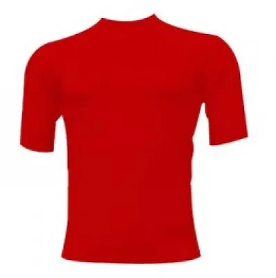 £11.99 • Buy Rash Guard Rash Vest Red MMA Martial Arts BJJ Running Short Sleeves 
