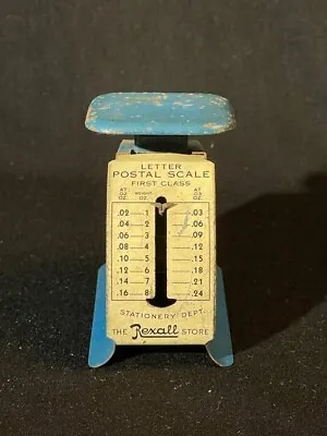 Vintage Rexall Drugstore 3  Blue Letter Postal Scale • $15