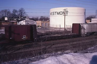 Railroad Slide - Canadian National #613100 Flat Car 1982 Westmont Illinois Train • $6