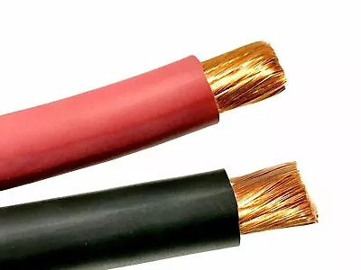 Battery & Welding Cable Copper 4/0 3/0 2/0 1/0 Thur 8 AWG Size By The Foot • $2.38