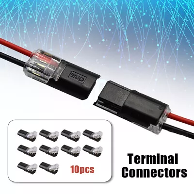 10x Cable Wire Connector Plug 2Pin Quick Wire Pluggable Connection For Cable • $7.83