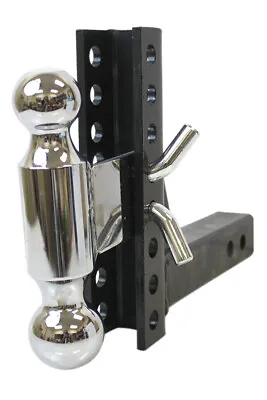 Trailer Tow 8  Drop Rise Dual Adjustable Hitch Ball Mount W/ 2  Solid Shank • $92.99