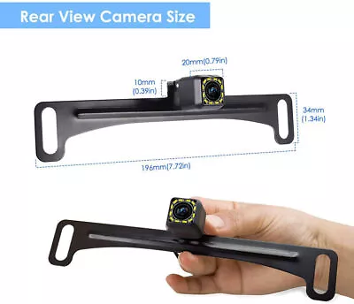 HD Car Rear View 170° Reverse Backup Camera LED Night Vision Number Plate Mount • $18.85