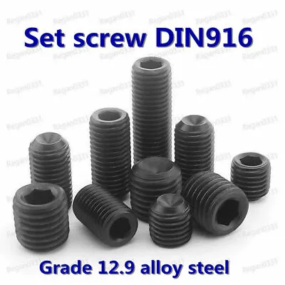 M2 M2.5 M3 M4 Alloy Steel Allen Hex Socket Set Screws With Cup Point Grub Screws • $9.75