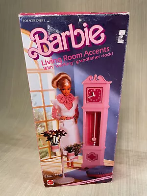 Vintage 1985 Barbie  Living Room Accents  Dreamhouse Furniture Clock NRFB • $32