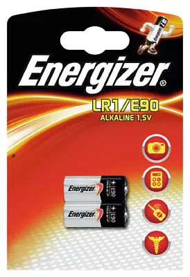 4 X Energizer LR1 MN9100 1.5V Alkaline Batteries 910A E90 KN AM5 Security Remote • £4.99