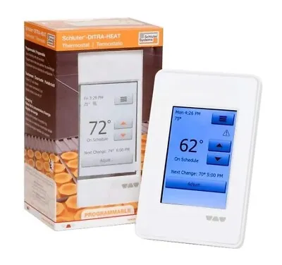 $174.03 • Buy Schluter Ditra Heat E-RT Programmable Radiant Heating Thermostat DHERT102/BW