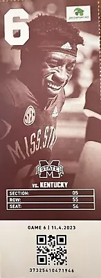 2023 Mississippi State Bulldogs Collectible Football Ticket Stub Kentucky Game • $5.99