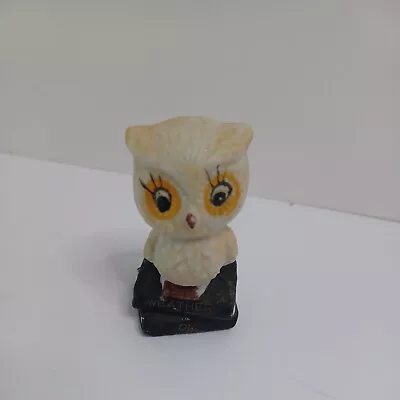 Vintage 1975 Enesco  Owl On Books Figurine E-5959 Weather Forecaster  • $9.90