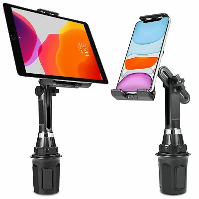 Universal Car Mount Cup Holder 360° Adjustable For IPhones Samsung IPad LG GPS • $20.89