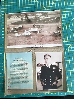 Eric Brown – WW2 Test Pilot – Signed Autograph - RAF Pilot • £0.99