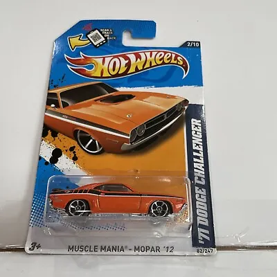 Hot Wheels 2/10 Muscle Mania-Mopar ‘12 Orange ‘71 Dodge Challenger 82/247 Hemi • $6.99