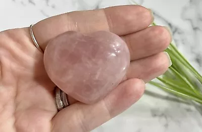 £15.99 • Buy Rose Quartz Puffed Heart 4.5cm Gemstone Crystal Love Chakra Healing Meditation