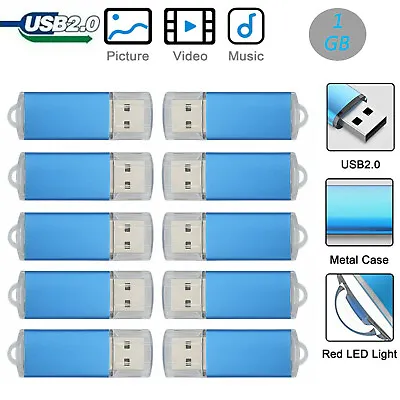 10Pack 1GB Flash Drive Memory Pen Drive U Disk Storage Thumb USB 2.0 USB Stick   • $38.99