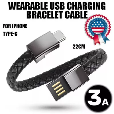 8 Pin/Type-C USB Bracelet Charger Data Charging Cable For IPhone Android Samsung • $5.20
