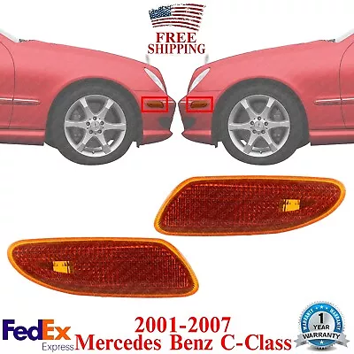 Front Side Marker Corner Turn Signal Lights For 2001-2007 Mercedes Benz C-Class • $25.09