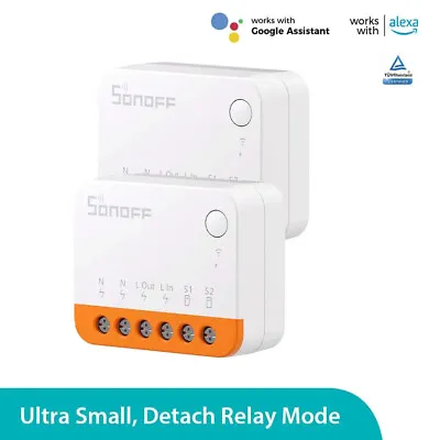 2 Packs SONOFF MINIR4 WiFi Smart Light Switch External Switch APP Remote Control • $38.49