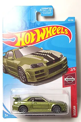 Hot Wheels Nissan R34 GTR GT-R Green • $22