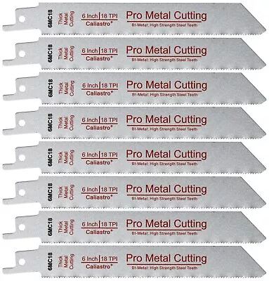 6-Inch Thick Metal Cutting Saw Blades For Reciprocating Sawsall Saws - 8 Pack • $14.99
