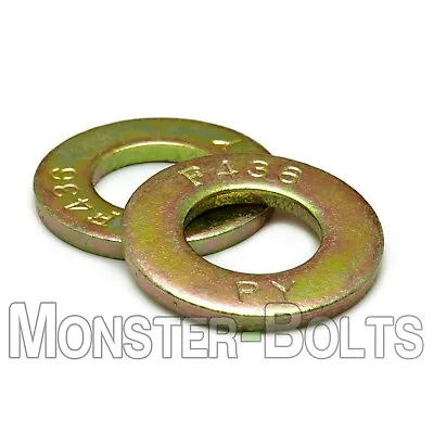 F436 Structural Flat Washers Zinc Yellow 1/4 5/16 3/8 7/16 1/2 9/16 5/8 3/4 • $166.18