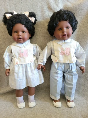 $159.99 • Buy Gotz 1987 Vintage Weichpuppe 24  Soft Bodied Dolls  Lee Ann  &  Lionel 