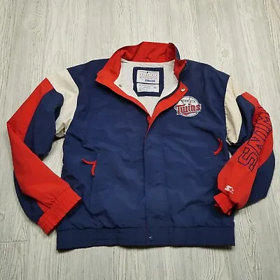 VINTAGE Starter Jacket Adult Medium Minnesota Twins Baseball MLB Official 90s Y2 • $72.44